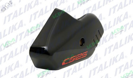 Cubierta izquierda para horquilla negra y roja de la motocicleta Italika Cs125, sistema de chasis, modelo F13010619