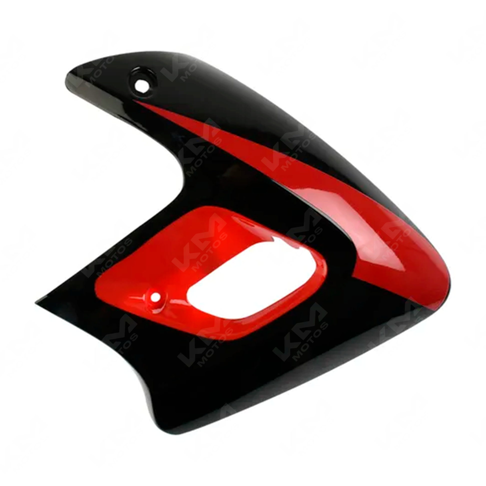 Cubierta de tanque negro y rojo para RT180, original, muestra la pieza en la imagen con detalles del color y diseño.