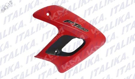 Cubierta de tanque de plástico en rojo y negro para motos Italika FT180, resistente y de ajuste perfecto.