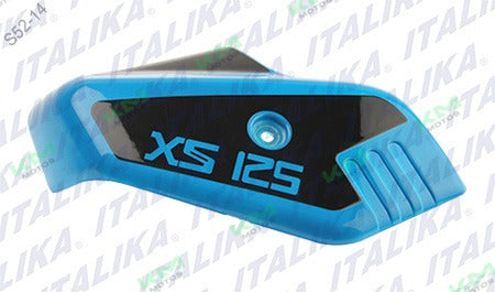 Cubierta de horquilla izquierda negra y azul cian para Italika Xs125, sistema de chasis original F13011165
