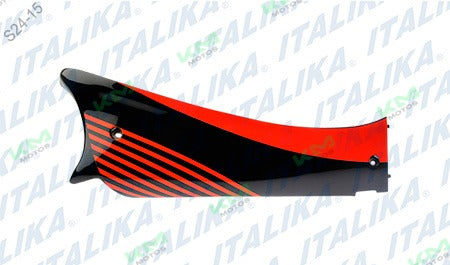 Cubierta lateral derecha naranja y negra para sistema de chasis DS150 de Italika, modelo original F13011296.