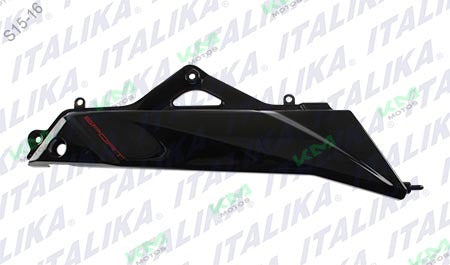 Cubierta decorativa negra para sistema de chasis Der Dt200 Sport de Italika, modelo F13011462.