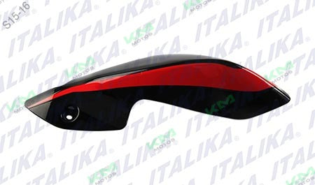 Cubierta de faro izquierda negra y roja para Honda DTM200 Sport Italika, componente de sistema de chasis, modelo F13011471.