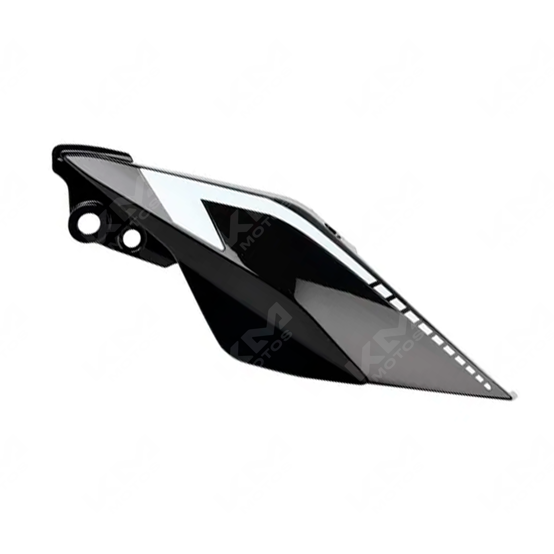 Cubierta trasera derecha negra perla para moto de la marca ORIGINAL, modelo 250Z, vista lateral en imagen.