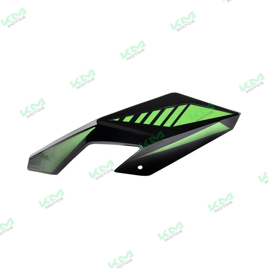 Cubierta de faro derecho negra y verde para Fiera 150 Italika, sistema de chasis original.