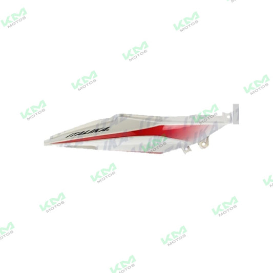 Cubierta de cola de color blanco y rojo para sistema de chasis Vort-x 200 Italika, pieza original F13011697