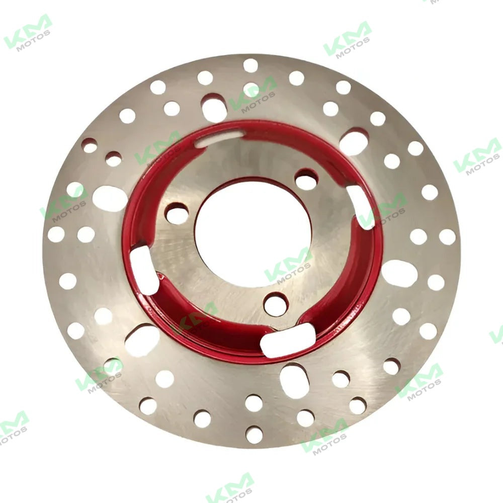 Disco de freno rojo para sistema de frenos ITALIKA WS175 y WS150, modelo F14020163, imagen del componente original.