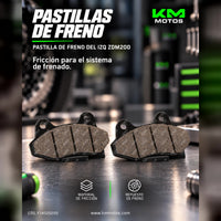 PASTILLA DE FRENO DEL IZQ ZDM200