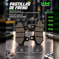 PASTILLA DE FRENO XM200/DM150/TX200DEL/FT200/GY6-150/DM150