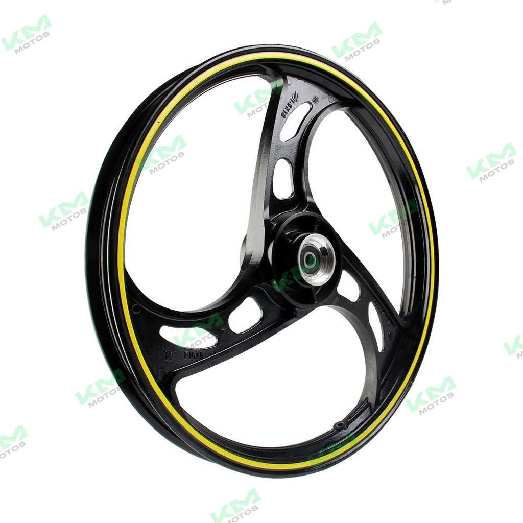 Rin Delantero Negro Filo Amarillo Italika FT200TS FT180 (Original F14030242)
