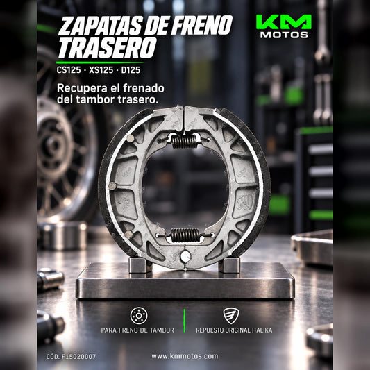 ZAPATAS DE FRENO CS125/XS125/D125 — F15020007 | KM Motos
