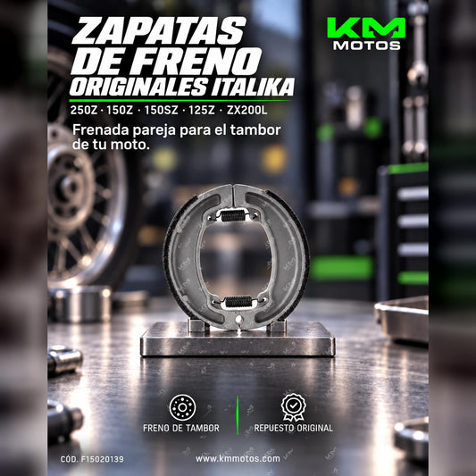 Zapatas De Freno 250z/150z/150sz/125z/zx200l Italika (Original F15020139) — F15020139 | KM Motos