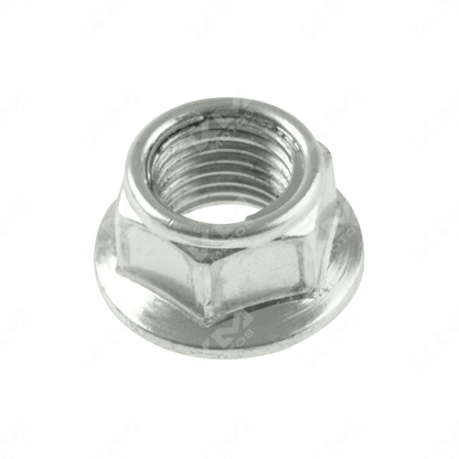 Tuerca de seguridad M14x1.5 ORIGINAL, resistente y segura, mostrada en la imagen con acabado metálico y rosca interna.