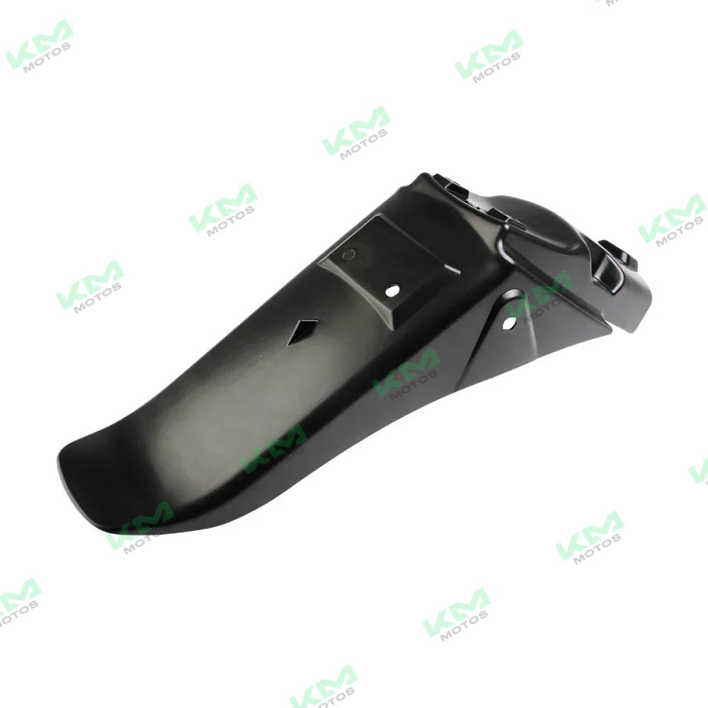 Guardafango trasero original ITALIKA para Ft150, parte del sistema de chasis, modelo F16010013, en color negro.