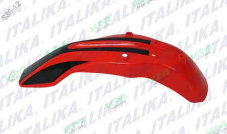 Guardafango trasero original Italika DM150 con sistema de chasis, color rojo, para motocicleta Italika DM150, modelo F16010114.