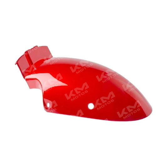 Guardafango trasero rojo metálico para motocicleta GS150 LED Lat, con acabado brillante y resistente en imagen.