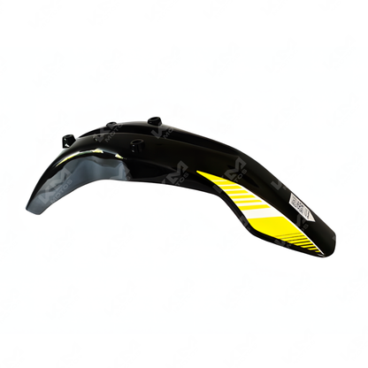 Guardafango ORIGINAL amarillo y negro DM150, diseño resistente y duradero para protección de vehículos.