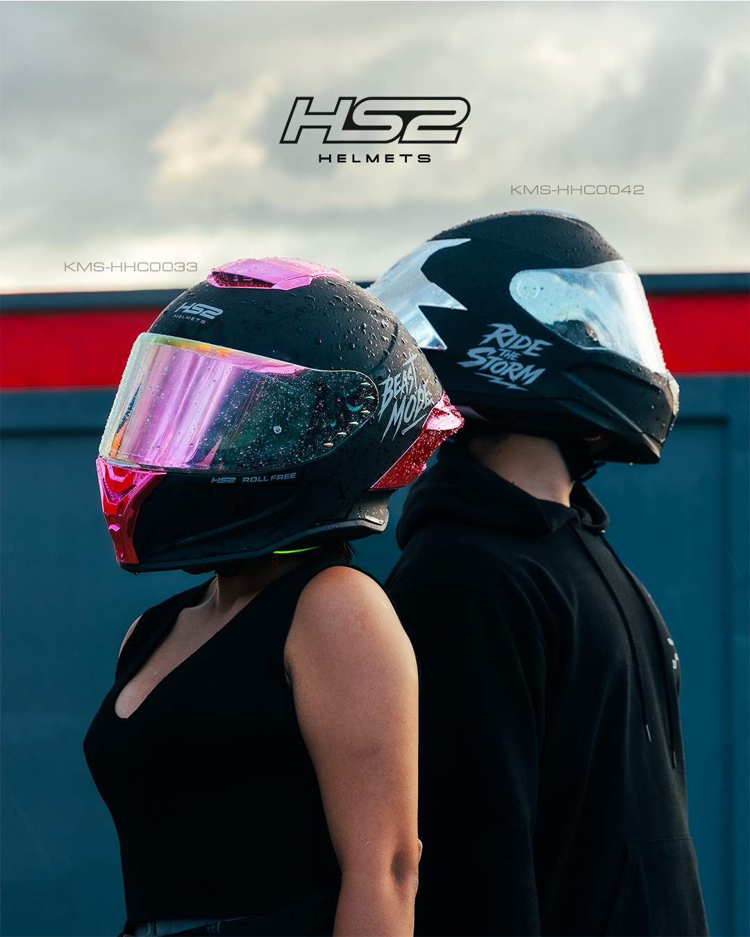 Casco integral HS2 Beast Mode ZL-602 HS2 D.V. con visera rosa fotocromática, tamaño M, homologado ECE/DOT.