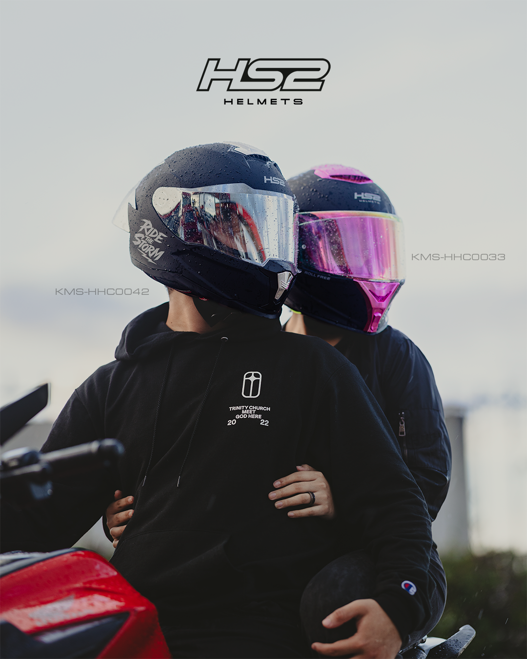 Casco integral HS2 Beast Mode ZL-602 HS2 con visera fotocromática rosa y protección ECE/DOT, vista lateral.