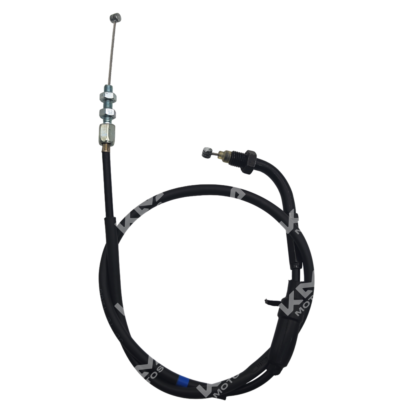 Cable acelerador PS135 Pulsar de KM Motos, cable de repuesto para motocicleta Pulsar, visible en la imagen.