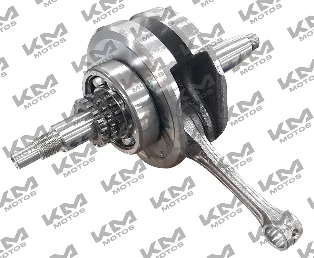 Cigüeñal para Pulsar 160 NS, componente de motor, muestra la pieza metálica con detalles de engranajes y superficie lisa