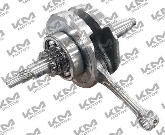 Cigüeñal para Pulsar 160 NS, componente de motor, muestra la pieza metálica con detalles de engranajes y superficie lisa