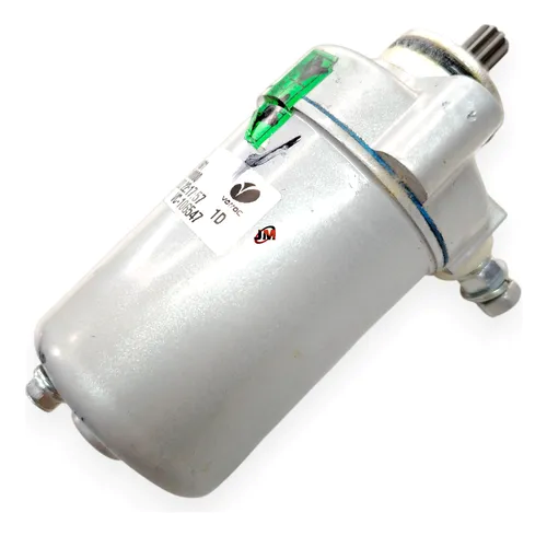 Motor de arranque Bajaj Boxer CT125, Discover 125 y Platina 125, con componentes visibles en imagen.