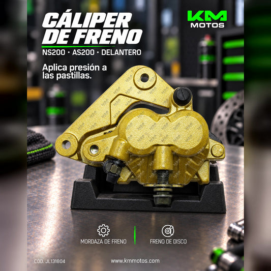 CALIPER NS200/AS200 PULSAR DELANTERO (MORDAZA) — JL131804 | KM Motos