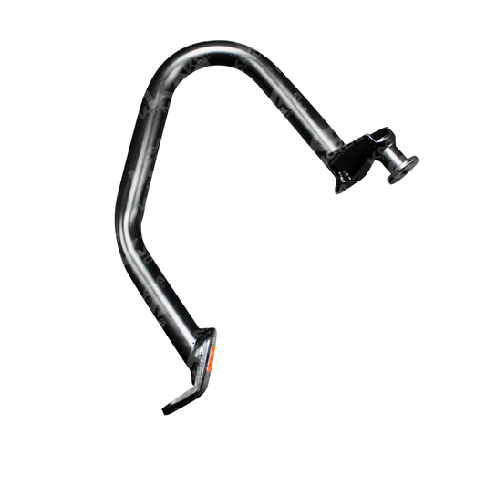 Defenza de motor Universal Defenza LH NS200, protección metálica resistente para motor, vista frontal en color negro.