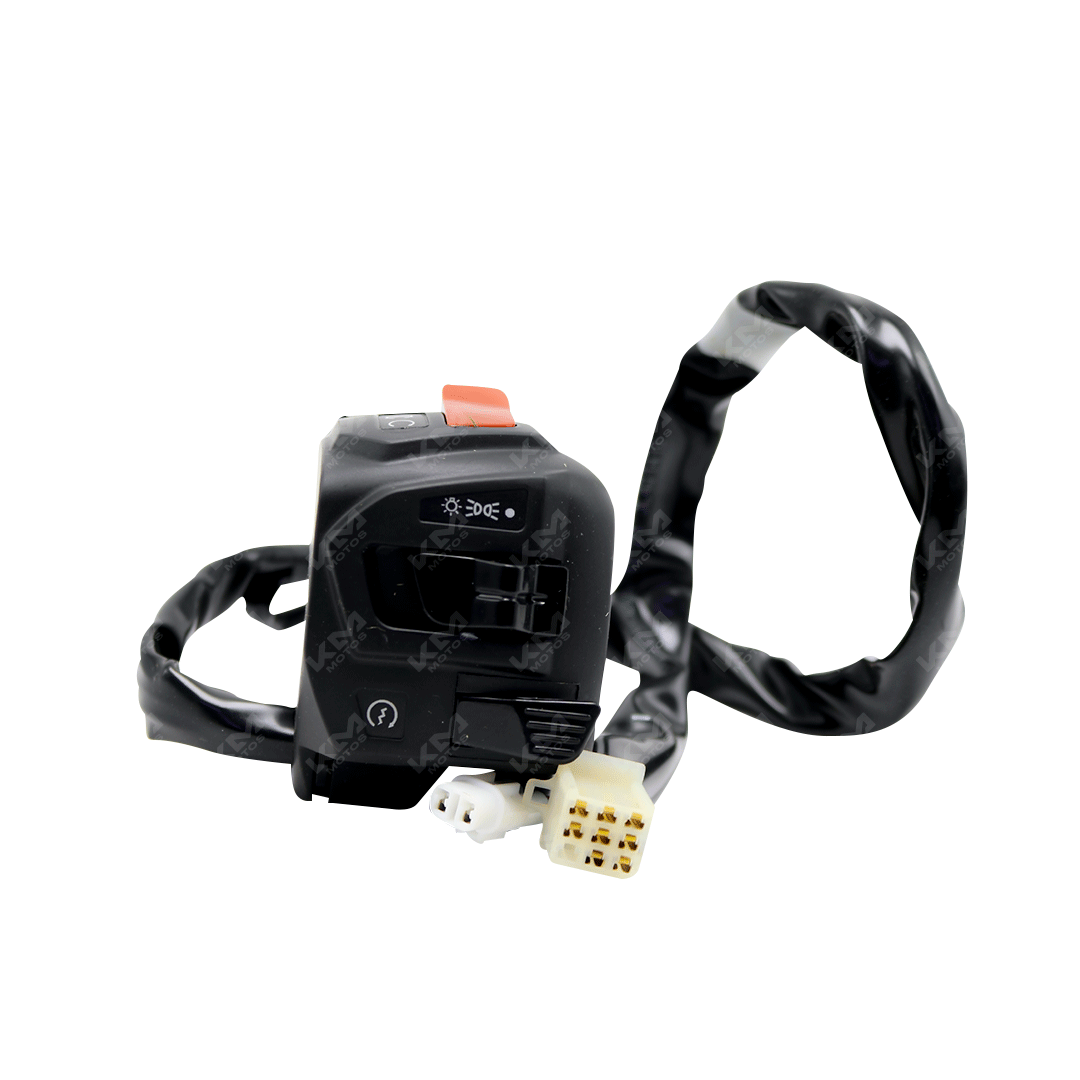 Mando derecho para Pulsar NS200, AS200 y AS150 de la marca Bajaj, con botones y controles visibles en la imagen.