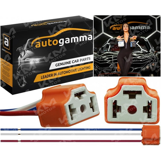 Conector para foco H4 con cerámica de marca Universal, adecuado para luz de foco principal en vehículos.