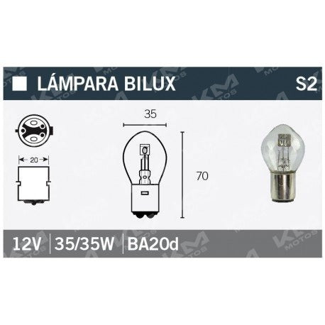 Luz de foco principal halógena blanca Universal de 35W 12V, doble paquete, para iluminación eficiente y duradera.