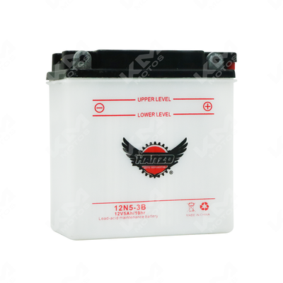 BATERIA 12N5-3B HANZO CON ACIDO/YBR125,PS135,XTZ125,CRPTON,HONDA WAVE,DISCOVERY150/125,BOXER150,PS150,XTZ150,NS125,RYDER HC-12,CRYPTON 110,SCOOTY TVS,LUCKY110,MX100