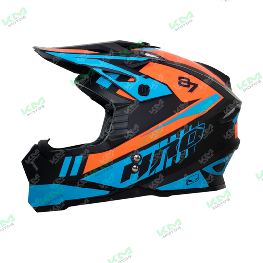 CASCO CROSS HRO NEGRO M/AZUL PROCESS MX03 XL