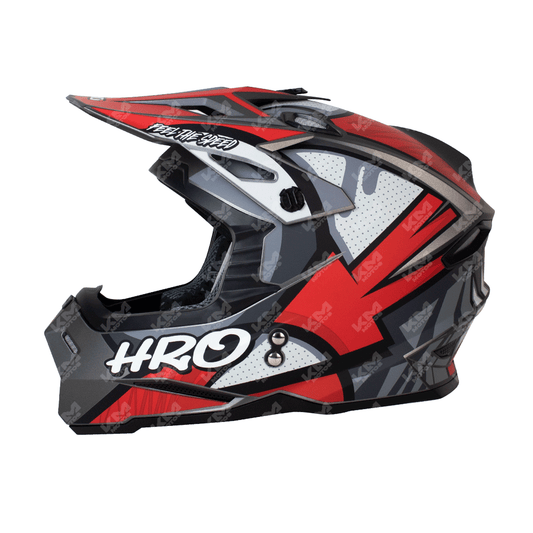 CASCO CROSS HRO NEGRO M/ROJO DRIPS MX03 XL