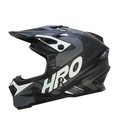 CASCO CROSS HRO NEGRO M/GRIS ECKO HRO MX03 XL