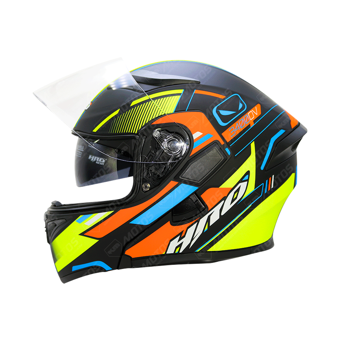 CASCO MODULAR HRO NEGRO M/AZUL HACHI HRO 3400 M