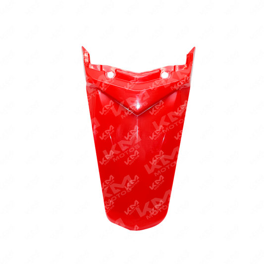Cola Supermoto roja Universal, pieza de repuesto para motos, muestra la parte trasera de la cola en color rojo brillante.