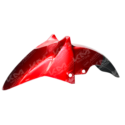 Guardafangos delantero universal en color rojo para motocicleta FZ16, protección y estilo para tu moto.