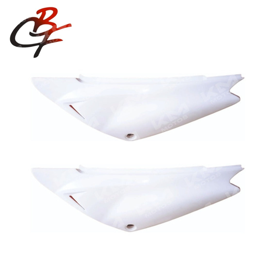 Tapaderas laterales blancas para XTZ, protección y acabado estético para motocicleta off-road.