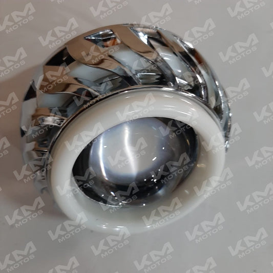 Luces LED de ojo de ángel y doble cortina interna de la marca Universal, iluminación moderna para vehículos.