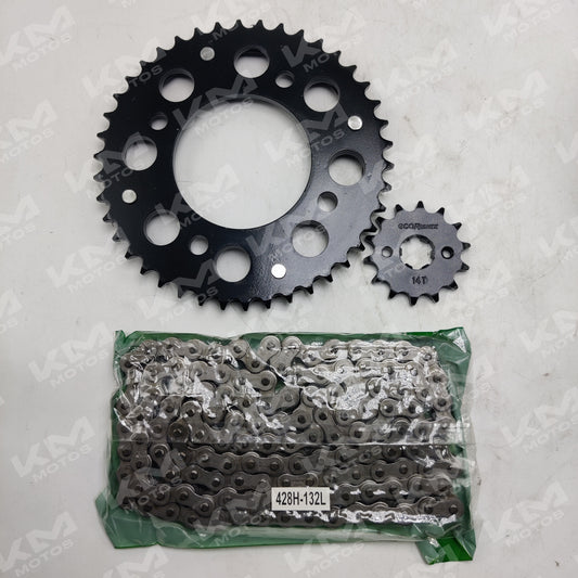 Kit de Traccion(arrastre) CBF125AT 43T-14T/428H-124L Powerdrag