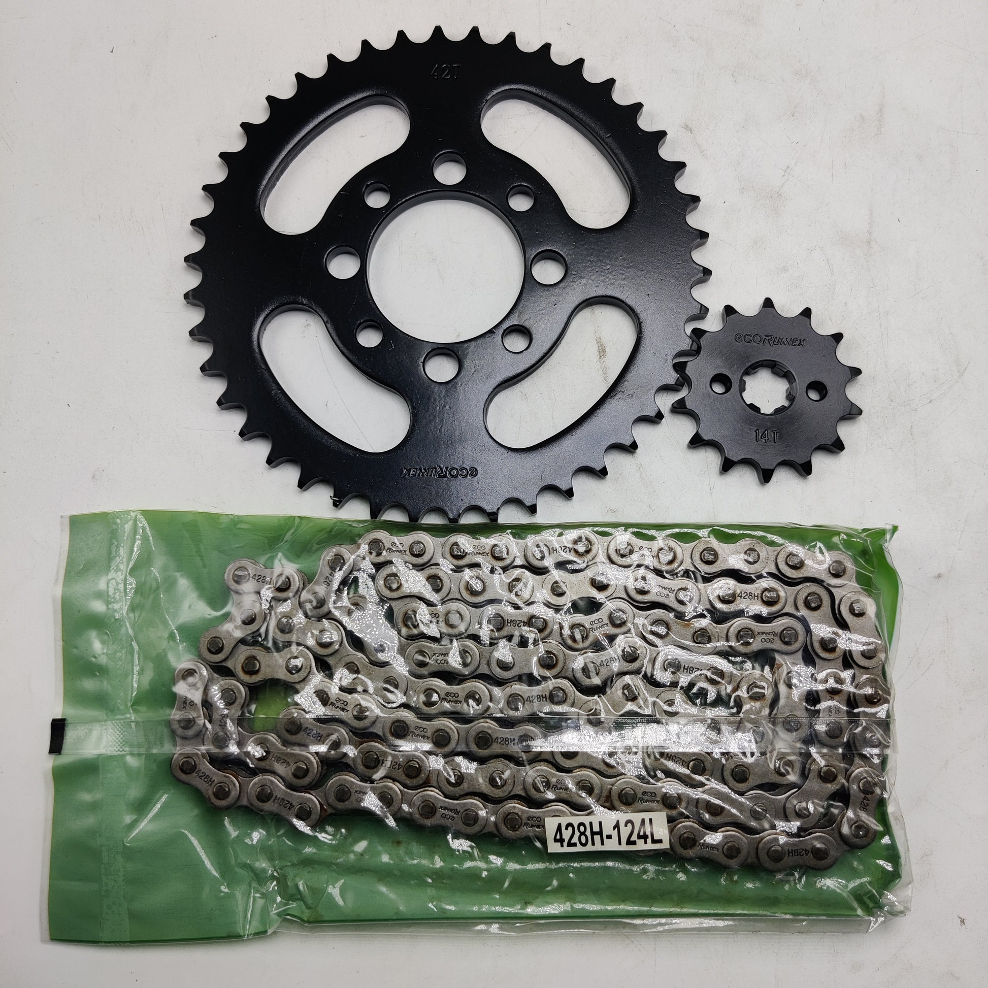 KIT DE TRACCION SUZ. AX4 42T-14T/428H-124L POWERDRAG
