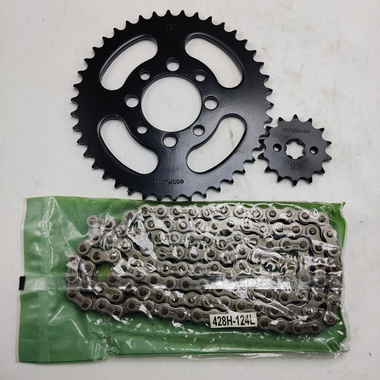 KIT DE TRACCION SUZ. AX4 42T-14T/428H-124L POWERDRAG
