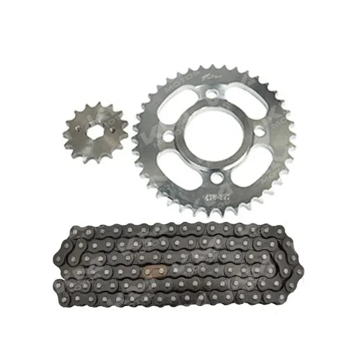 Kit de tracción Powerdrag para CG150 y BUJES 38T-15T, incluye cadena y componentes de alta calidad, marca Universal.