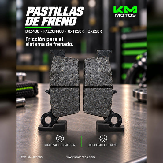 PASTILLA DE FRENO DRZ400/FALCON400/GXT250R/ZX250R — KM-AP0060 | KM Motos