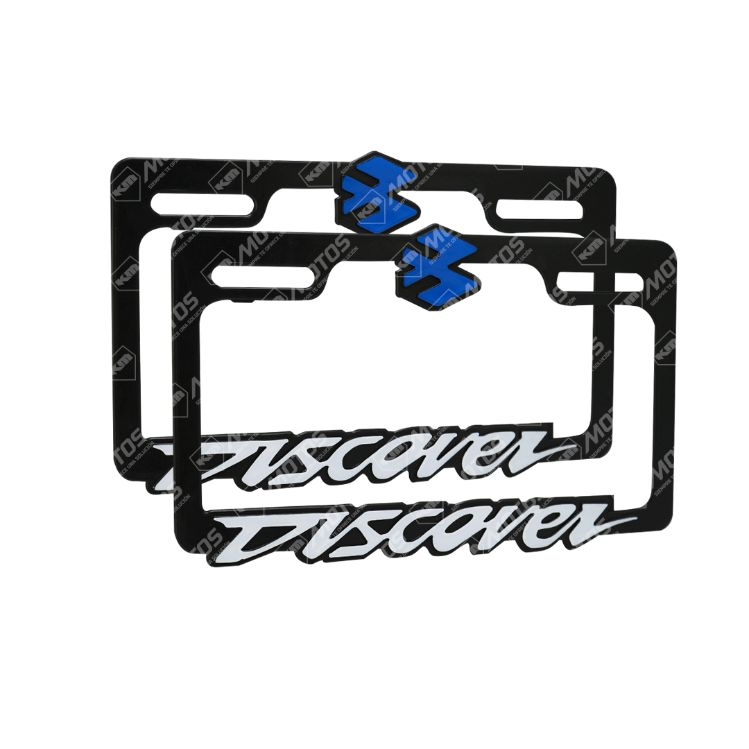 PORTA PLACA P/MOTO + LOGO 3D ORIGINAL DISCOVER - KMMOTOSHN