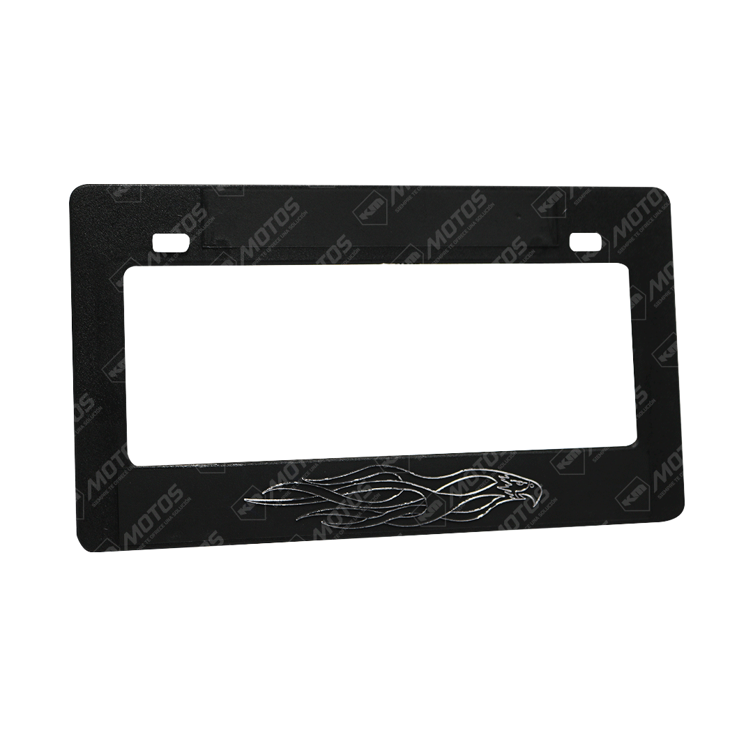 PORTA PLACA P/MOTO + LOGO 2D DARK AGUILA