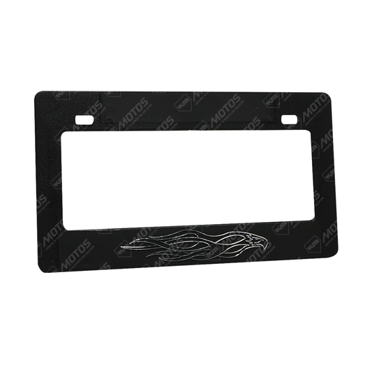 PORTA PLACA P/MOTO + LOGO 2D DARK AGUILA