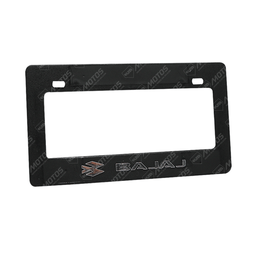 PORTA PLACA P/MOTO + LOGO 2D DARK BAJAJ